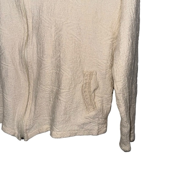 Cotton Salsa Sweater Hooded Cropped Zippered Sweatshirt - Picture 3 of 6